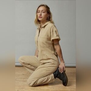 UO BDG Renee Coverall Jumpsuit in Tan